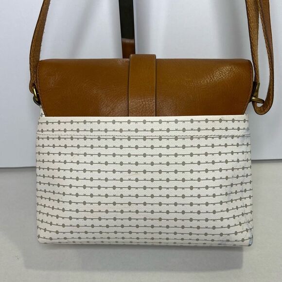 Fossil Kinley Brown/White/Grey Stripe Small Crossbody Women’s Bag - Picture 5 of 12